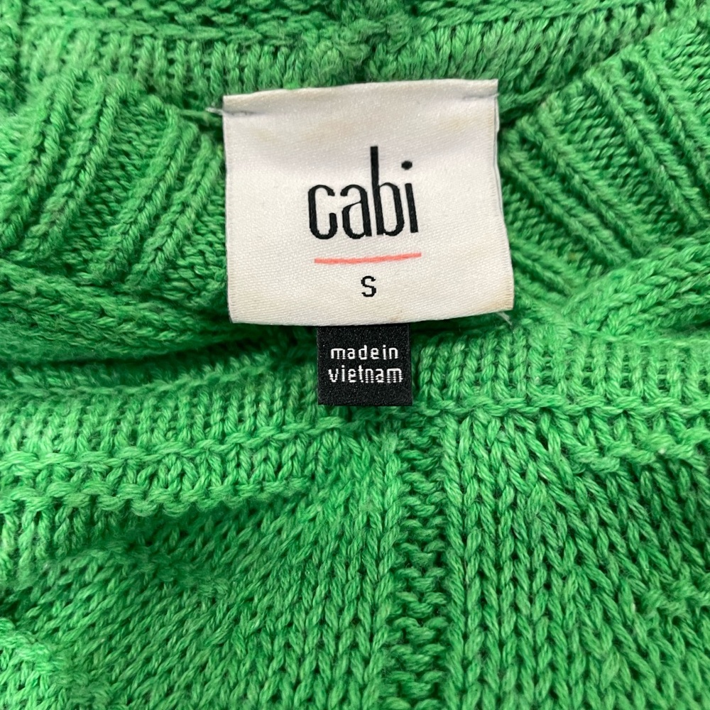 Cabi Women's Green Hooded Cotton Sweater